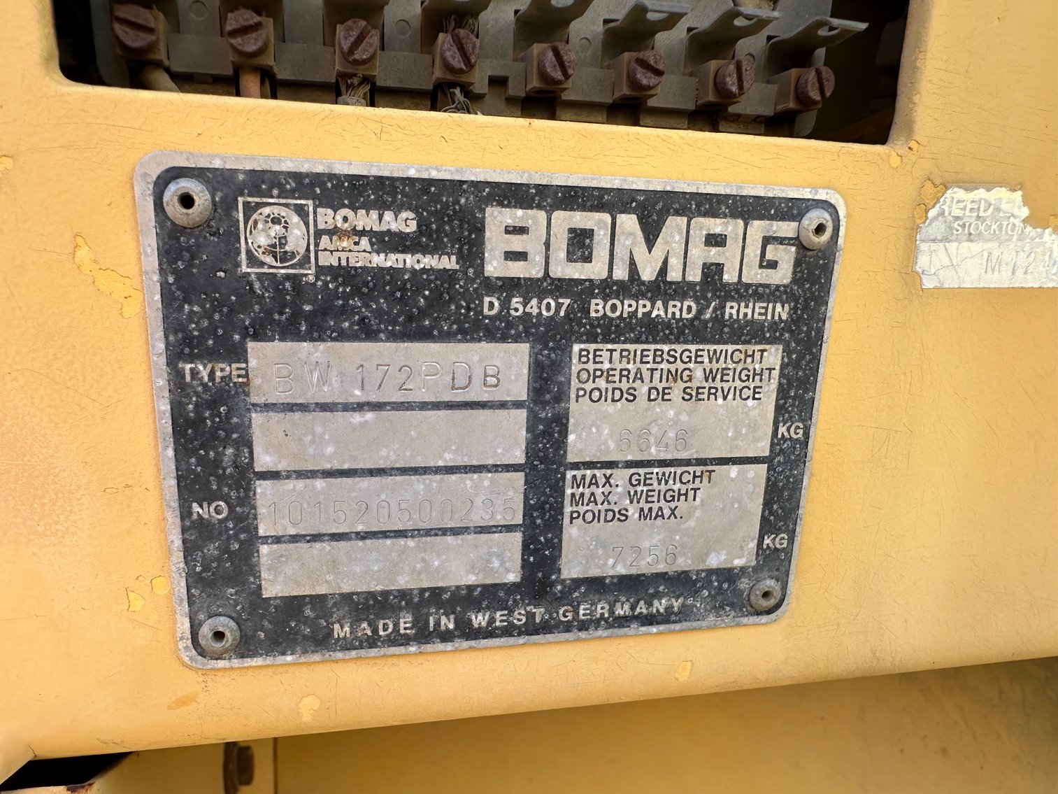 Image for Bomag BW172PDB Padfoot Compactor