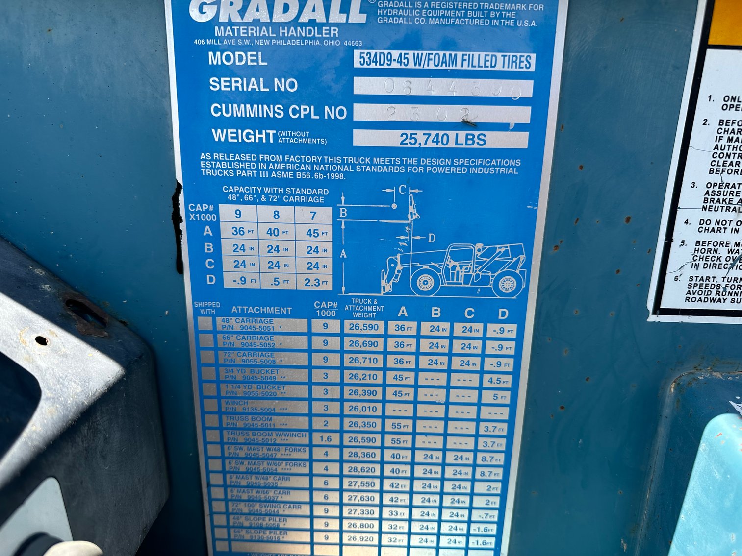 Image for 2000 Gradall 534D9-45