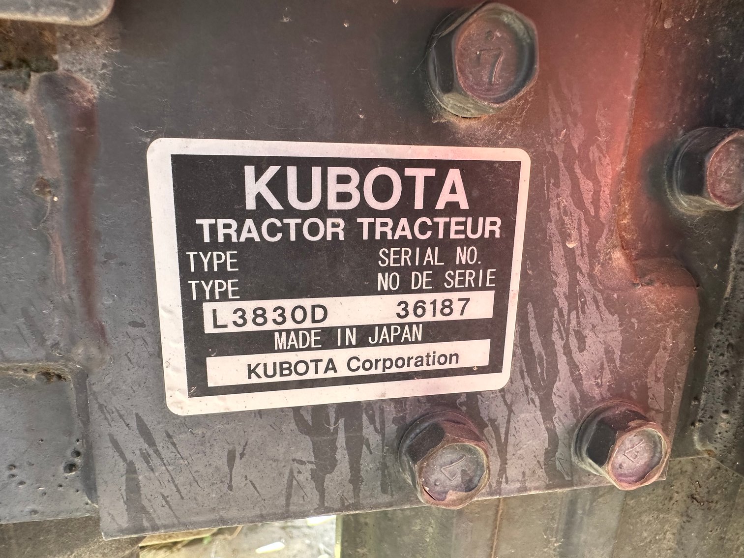 Image for Kubota L3830D 4WD Tractor