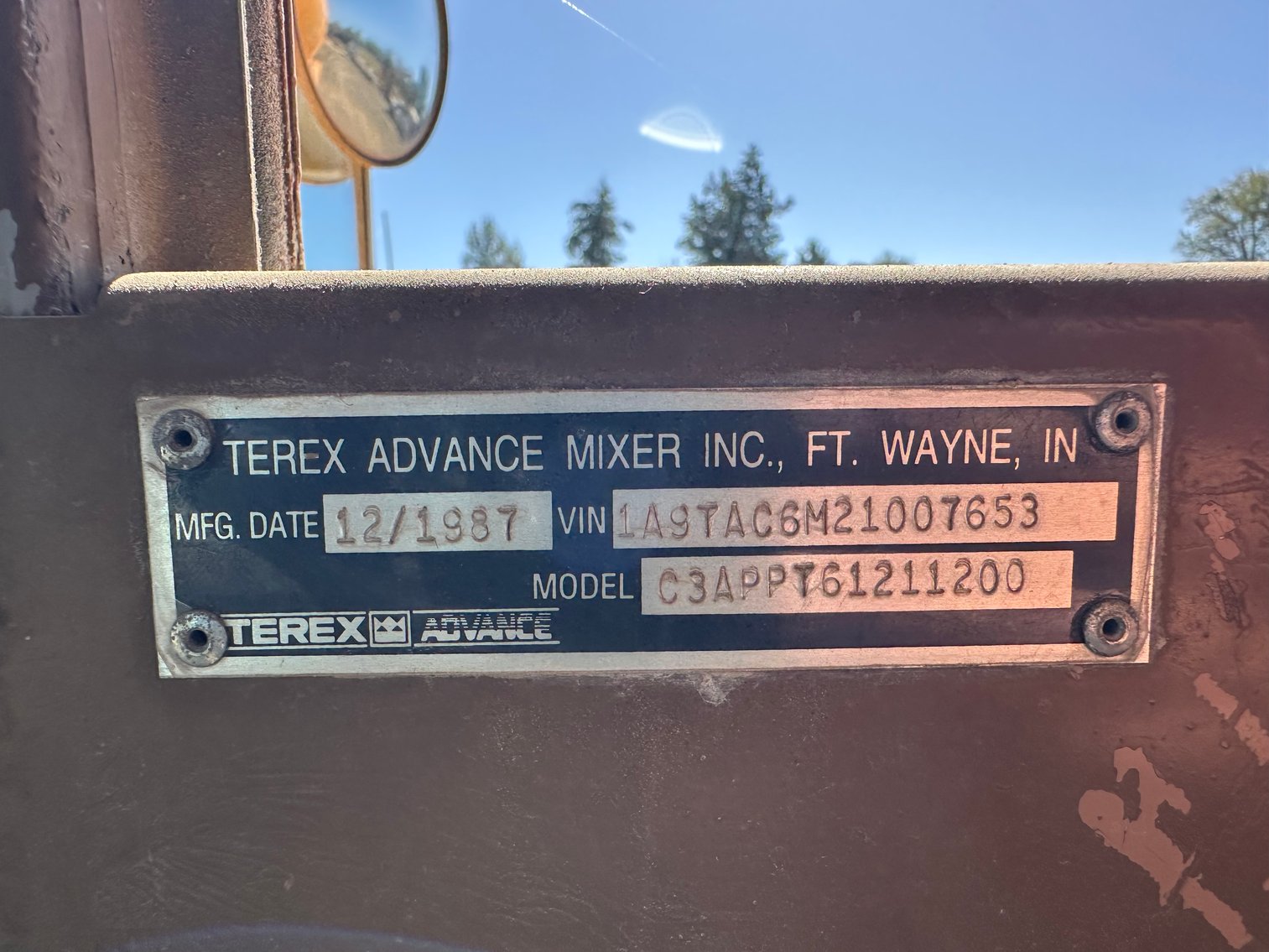 Image for 1987 Terex Front Discharge Mixer