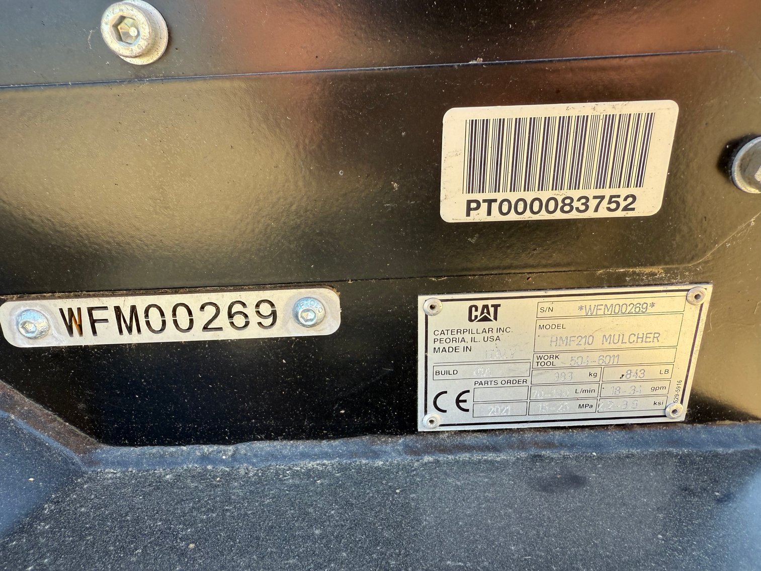 Image for 2021 Caterpillar HMF210 Excavator Mulcher