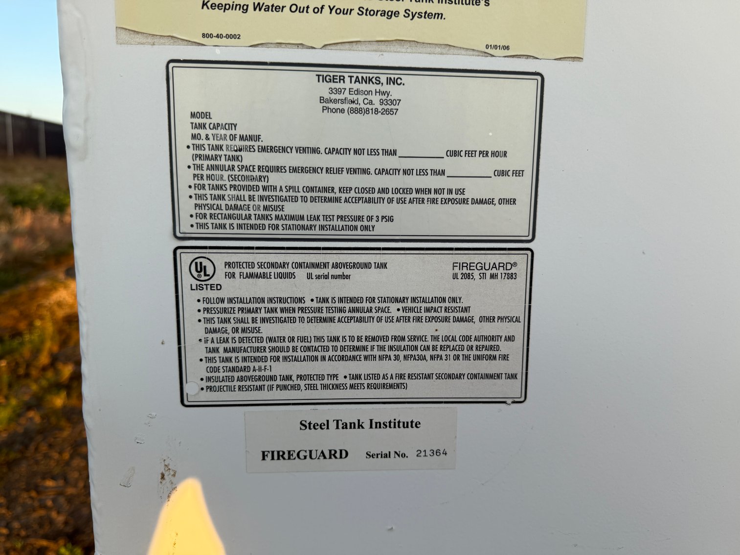 Image for 1000 Gallon Tiger Diesel Tank