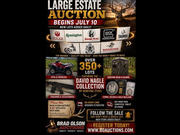 Image for Large Estate Collections Auction —Firearms, Coins, Bullion, Stamps, & more