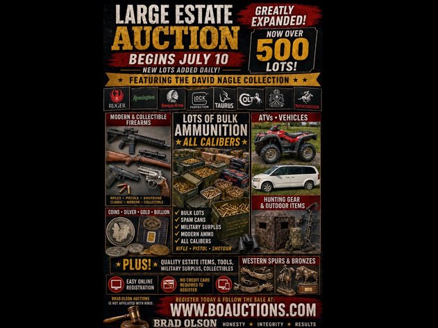 Image for Large Estate Collections Auction —Firearms, Coins, Bullion, Stamps, & more