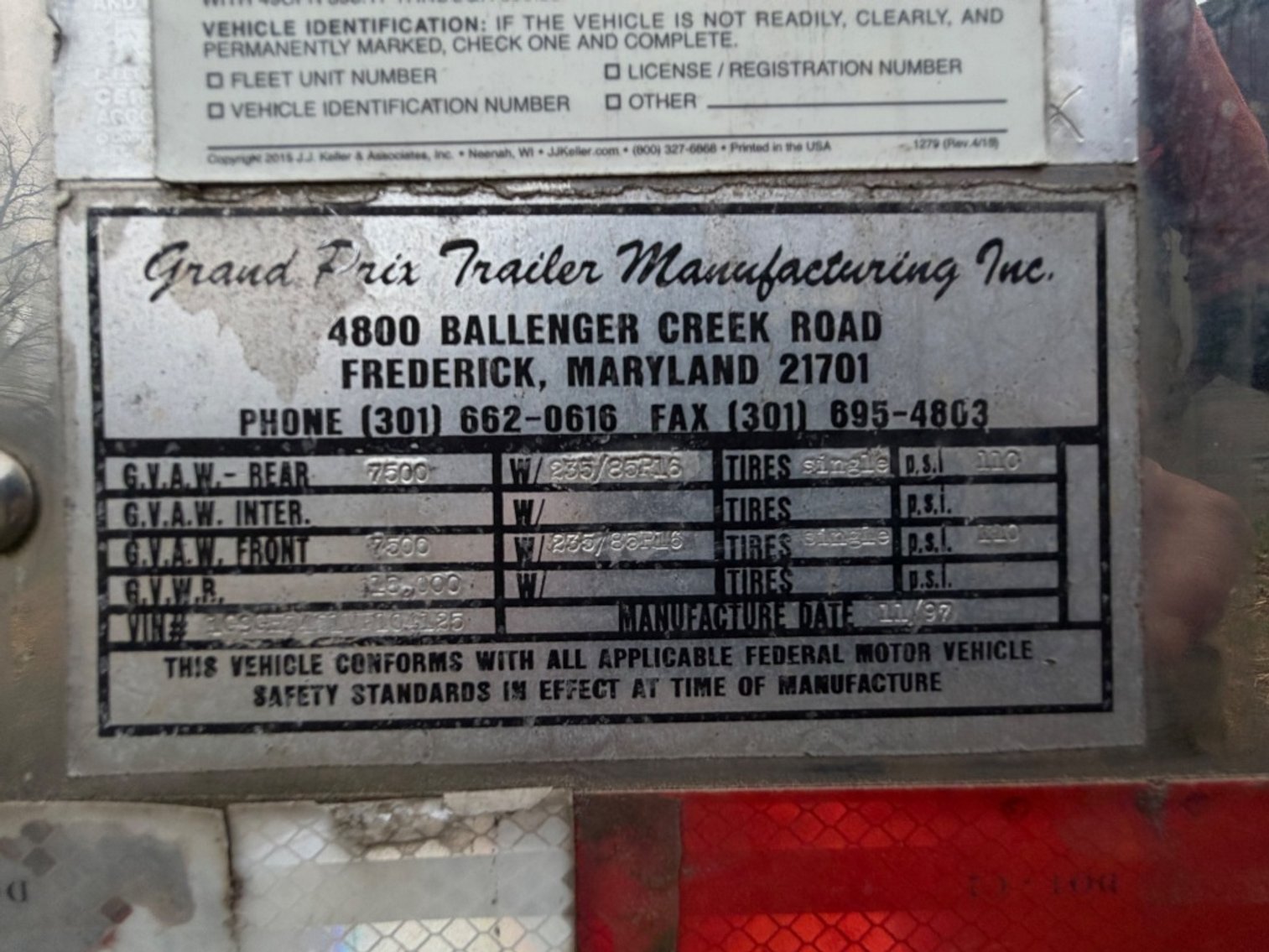 Image for 1997 GRAND PRIX 30' GOOSENECK LIVESTOCK TRAILER