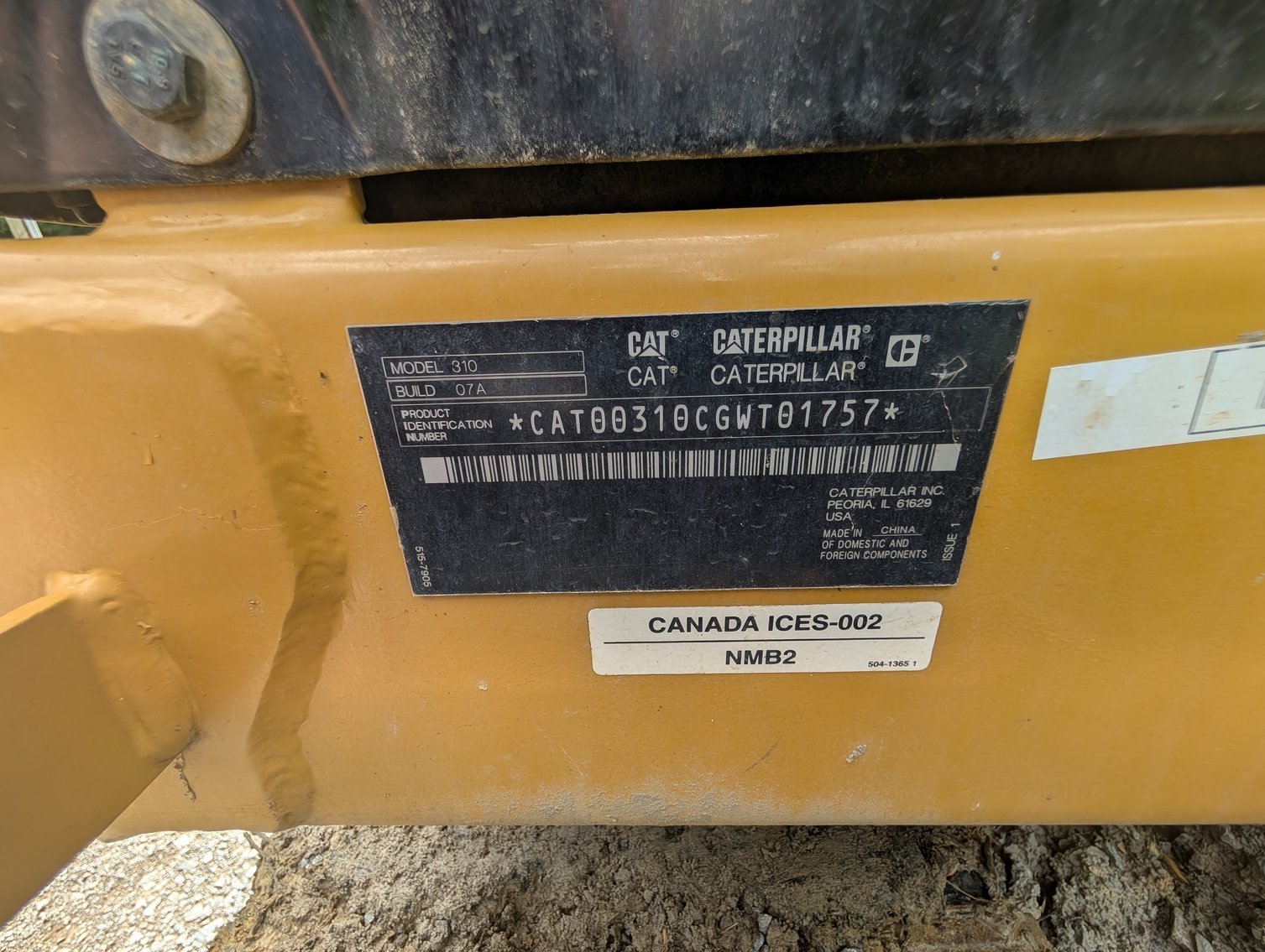 Image for 2021 CAT 310 HYD EXCAVATOR