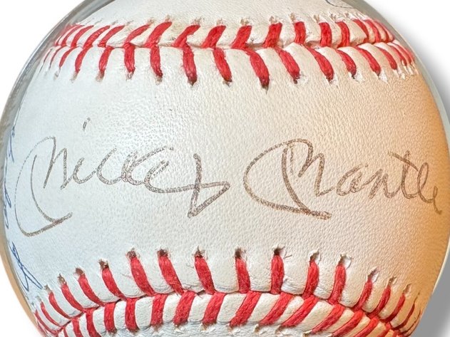 Image for NY Yankees Autographed Baseball - Mickey Mantle, Whitey Ford, Bill 