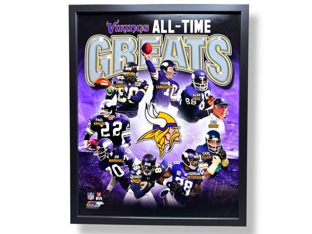 Image for Viking All-Time Greats Framed Print 21” x 17”