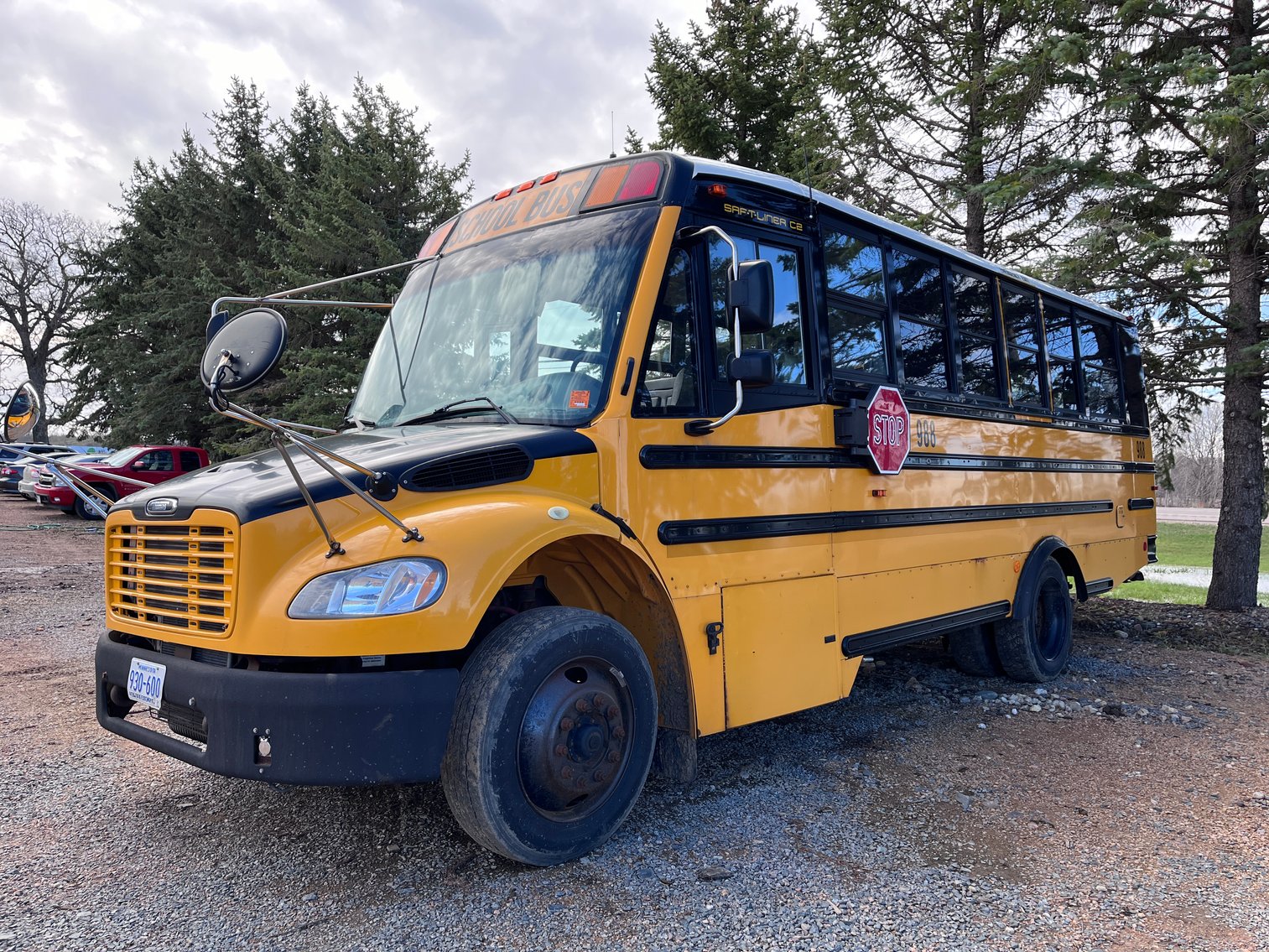 2019 Bobcat T595 Track Skid Steer & 2009 Thomas Freightliner Bus
