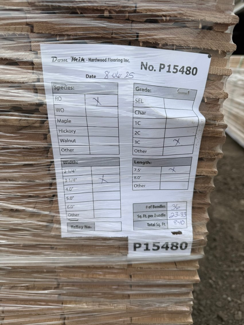 Unfinished Hardwood: White & Red Oak (160297)