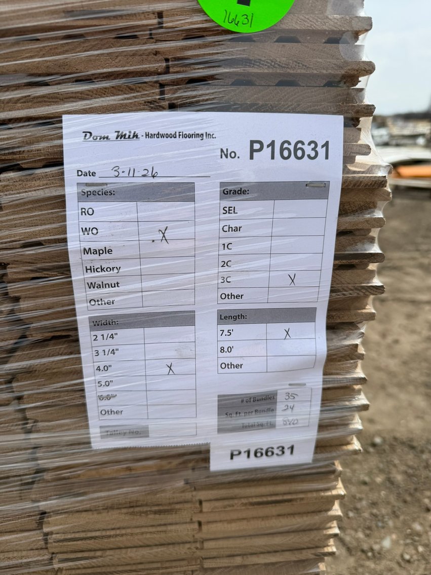 Unfinished Hardwood: White & Red Oak (160297)