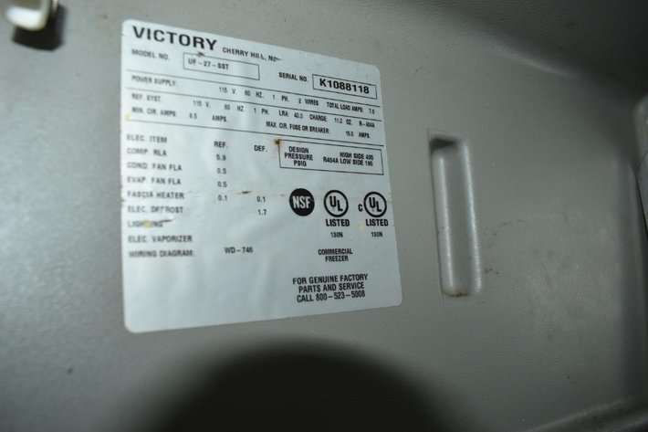 Image for Rolling Undercounter Victory Commercial Freezer