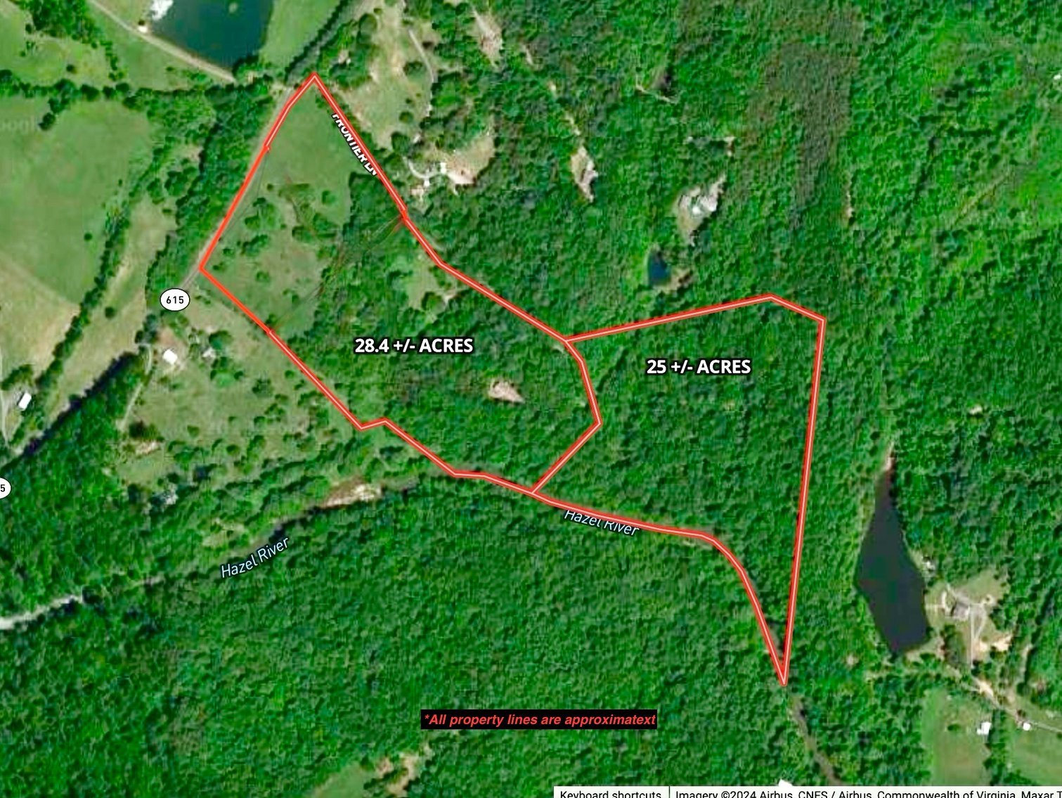 Image for Combo 1 and 2 -- 4 BR/2.5 BA Home w/Basement, Barn & Hazel River Frontage on 28.4 +/- Acres AND 3 BR/2 BA Home w/Basement & 1,400' +/- of Hazel River Frontage on 25 +/- Acres in Culpeper County, VA--SELLING to the HIGHEST BIDDER via ONLINE ONLY BIDDING!!