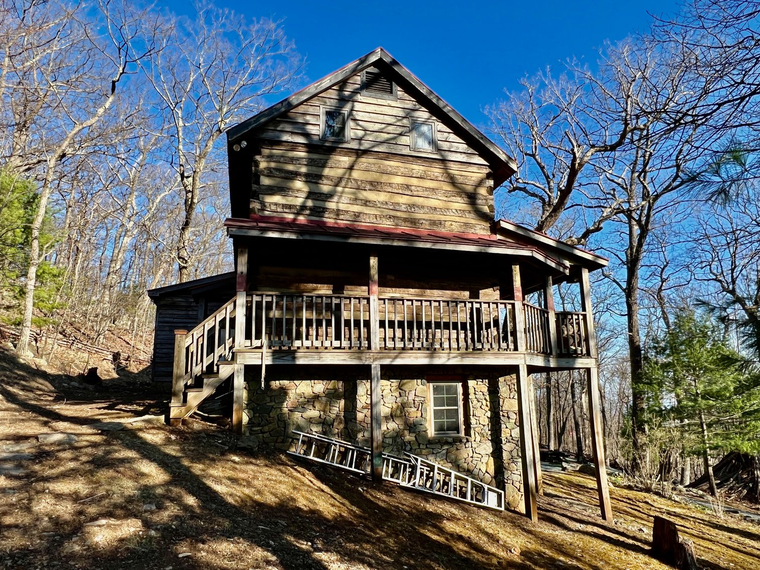 Image for 4 BR/1.5 BA Period Correct Relocated 1850's Log Cabin on 10 +/- Acres w/Amazing Mountain Views in Greene County, VA--ONLINE ONLY BIDDING!!