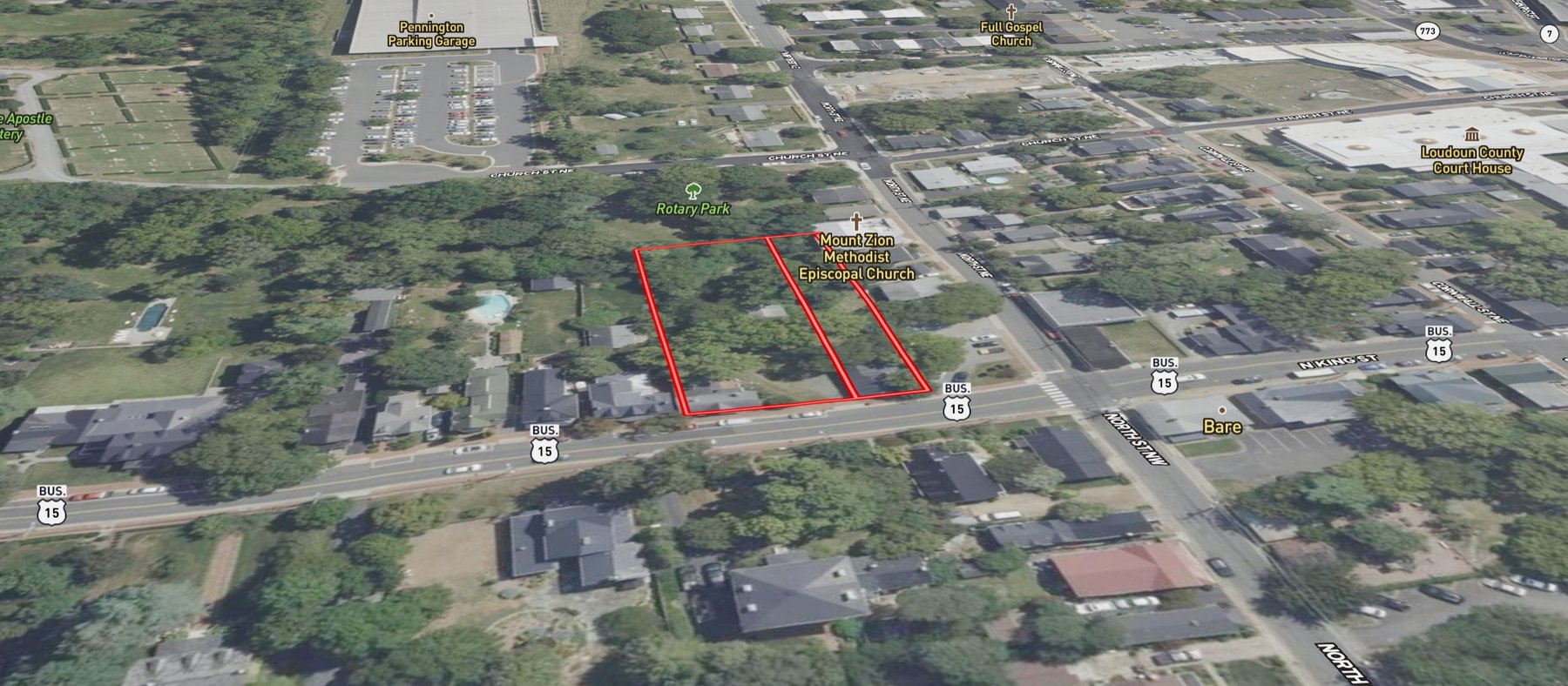 Image for 3 BR/1 BA Home & 3 BR/2 BA Home on .70 +/- Acre North King St. Double Lot in Historic Downtown Leesburg, VA--SELLING to the HIGHEST BIDDER!!