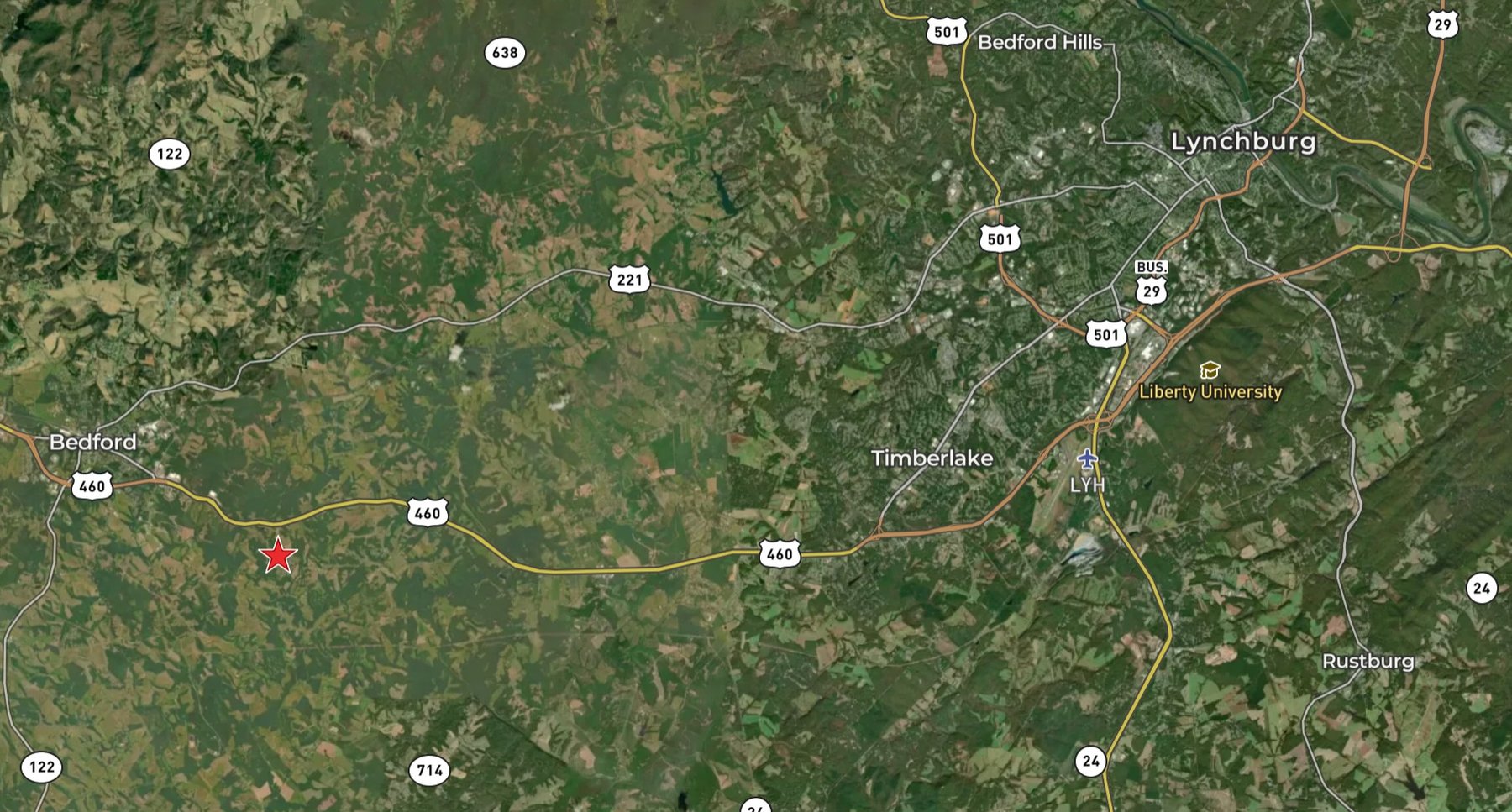 Image for 3 BR/3 BA Brick Home w/Walk-Out Basement, Attached Garage & Detached Shop on 10 +/- Acres in Bedford, VA