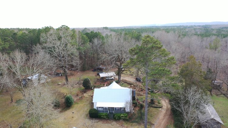 Image for Warm Springs, GA: 3BR/1BA Restored Farmhouse and 2BR/1.5BA Custom Log Cabin on 68.4± Acres at 1101 & 1103 Hudson Rd, Warm Springs, GA 30084  (Meriwether County)