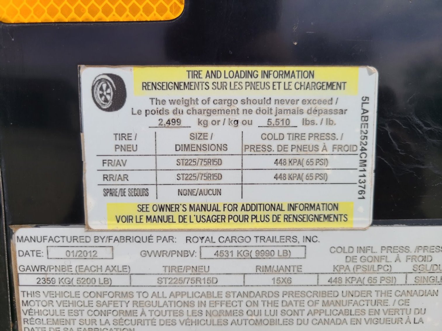 Image for 2012 Royal 25' Enclosed Trailer Online Only Auction!