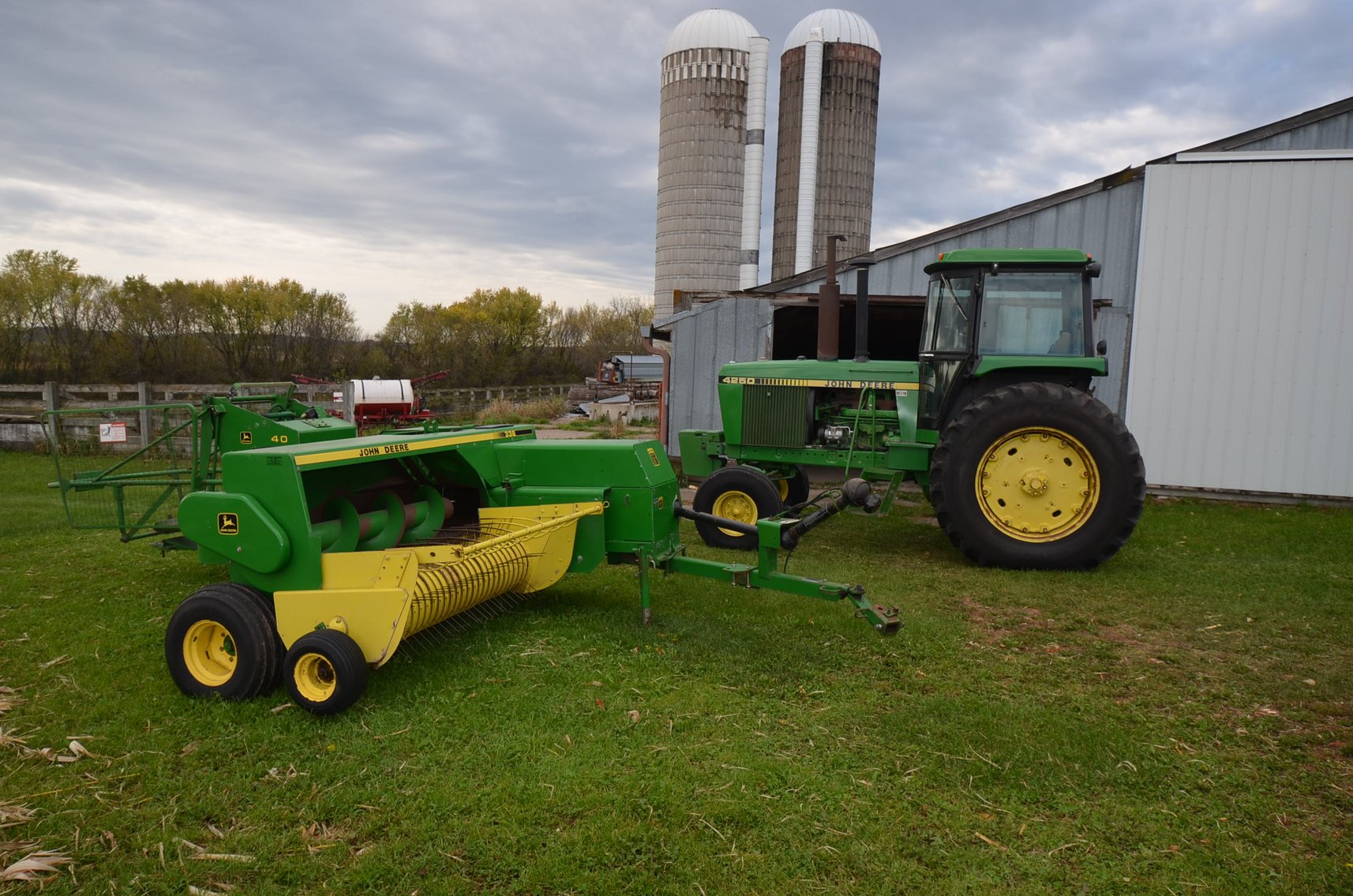 Image for JD 9400 COMBINE, JD 4250 TRACTOR, AND JD FARM EQUIPMENT
