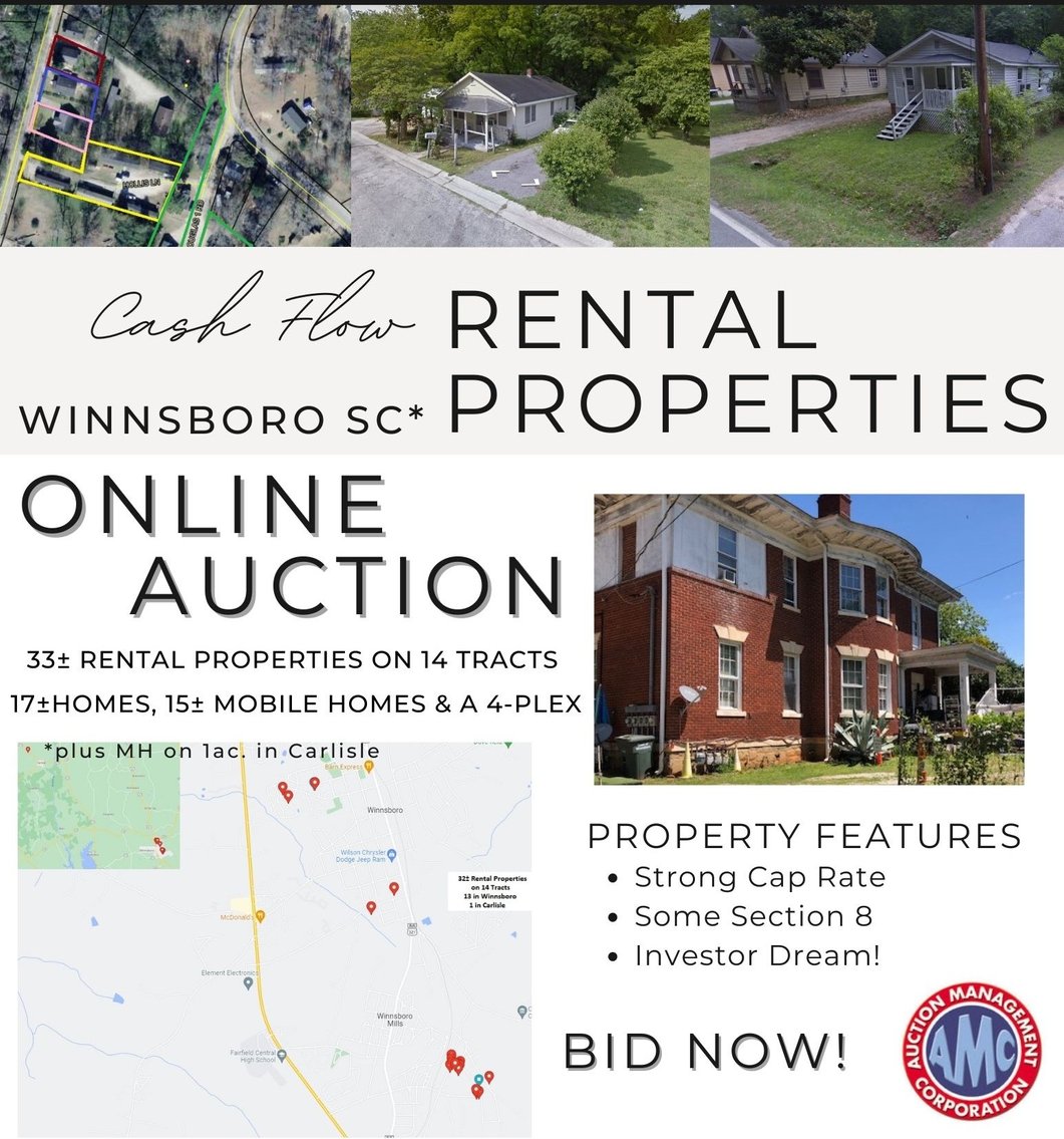 Image for Winnsboro, SC: 33± Rental Properties on 14 Tracts