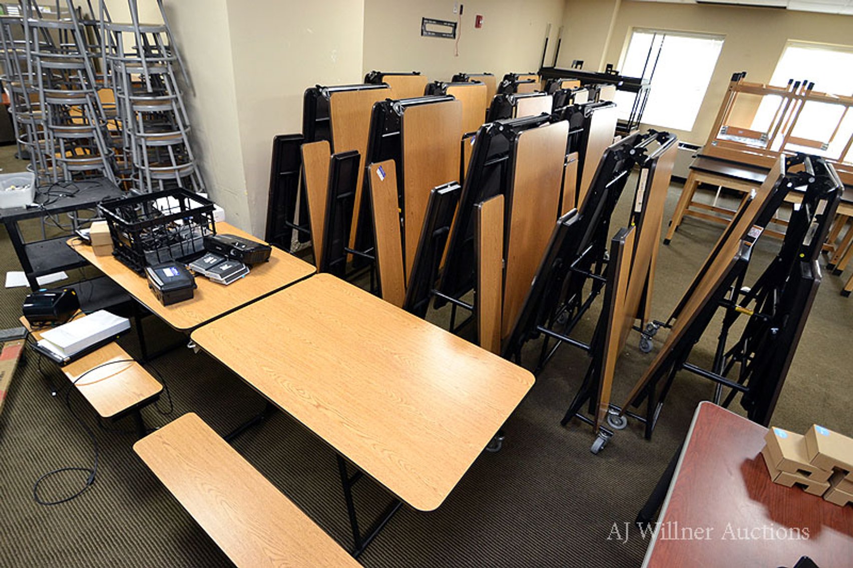 Image for (14) Portable Folding Cafeteria Tables