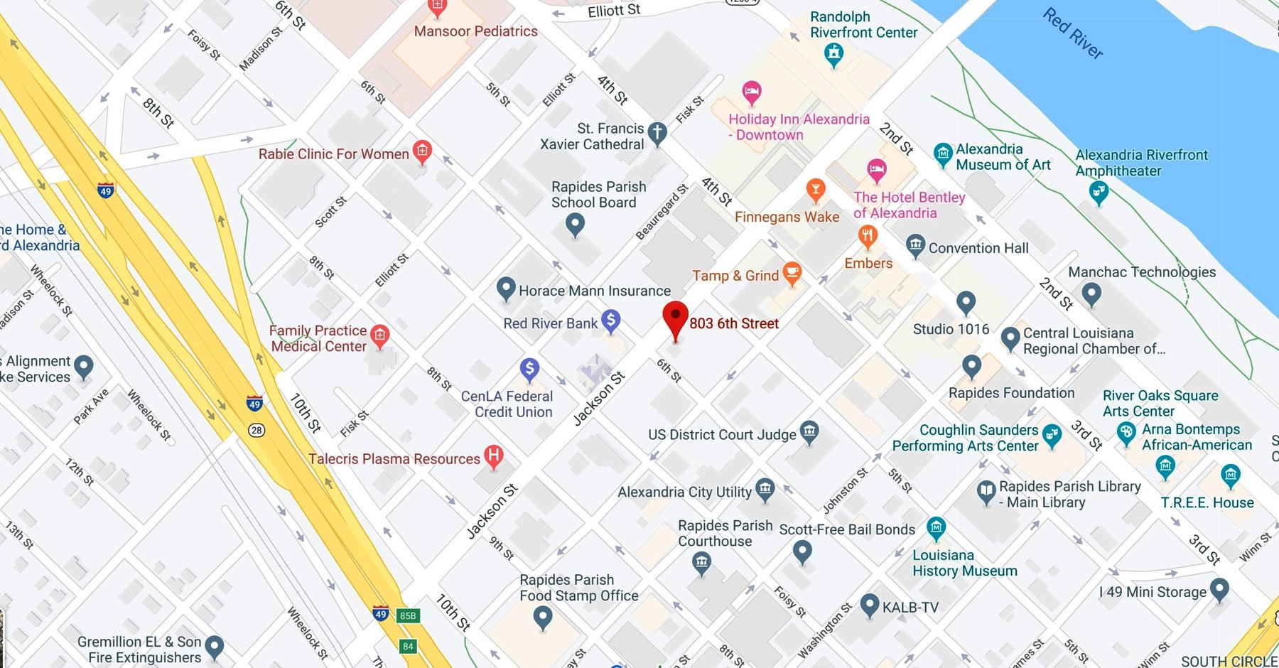 Image for **REMOVED FROM AUCTION**     Alexandria, LA: 1,383±SF Footprint Former Bank Branch on .44± Acre at 803 Sixth Street, Alexandria, LA 71301 (Rapides Parish)