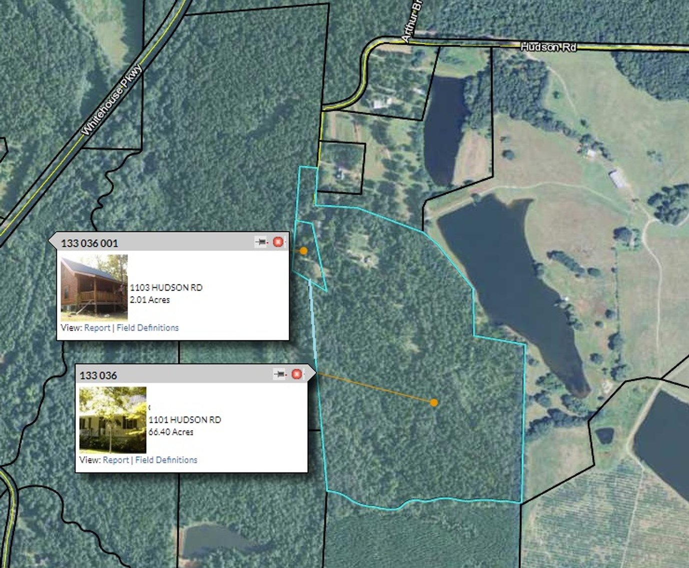 Image for Warm Springs, GA: 3BR/1BA Restored Farmhouse and 2BR/1.5BA Custom Log Cabin on 68.4± Acres at 1101 & 1103 Hudson Rd, Warm Springs, GA 30084  (Meriwether County)