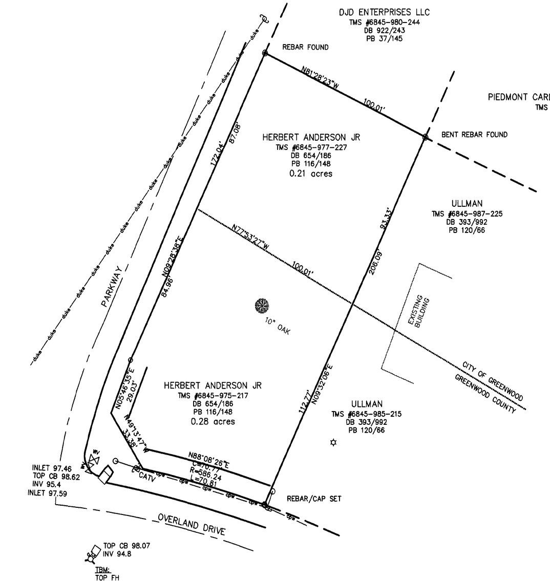 Image for Property #103: Greenwood, SC: .49± Acre Commercial Corner Lot (Lot 52) at Overland Dr. & Parkway (Beside 212 Overland Dr.), Greenwood, SC 29646 (Greenwood County)