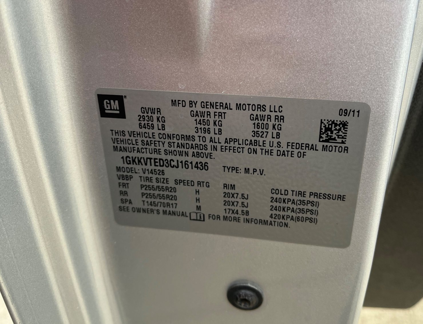 Image for 2012 GMC Acadia Denali AWD