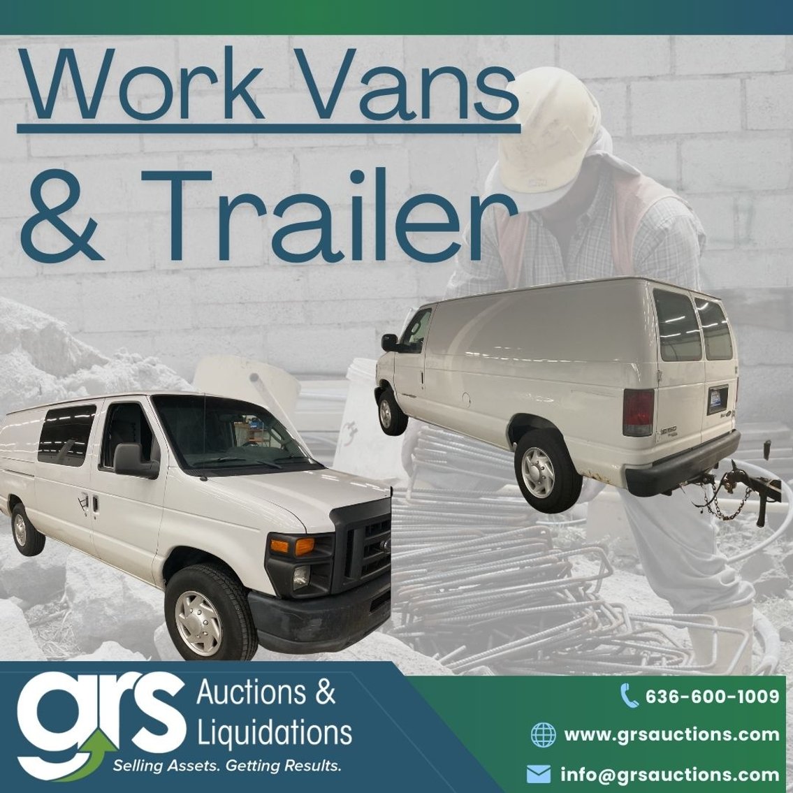 Econoline Work Vans and Haulmark Trailer