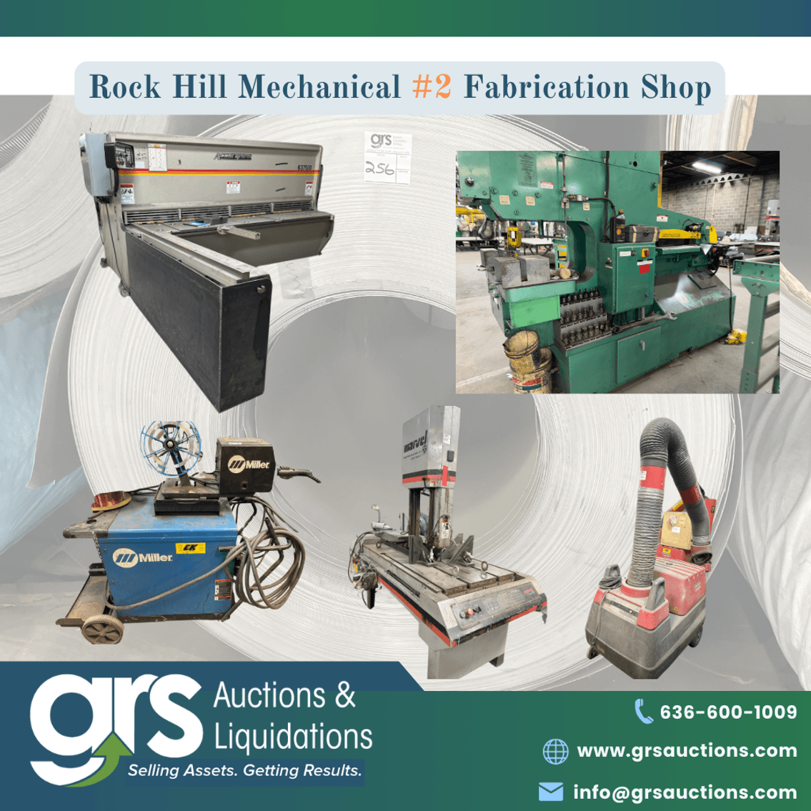 Rock Hill Mechanical Online Auction #2:  HVAC Sheet Metal Fabrication Shop