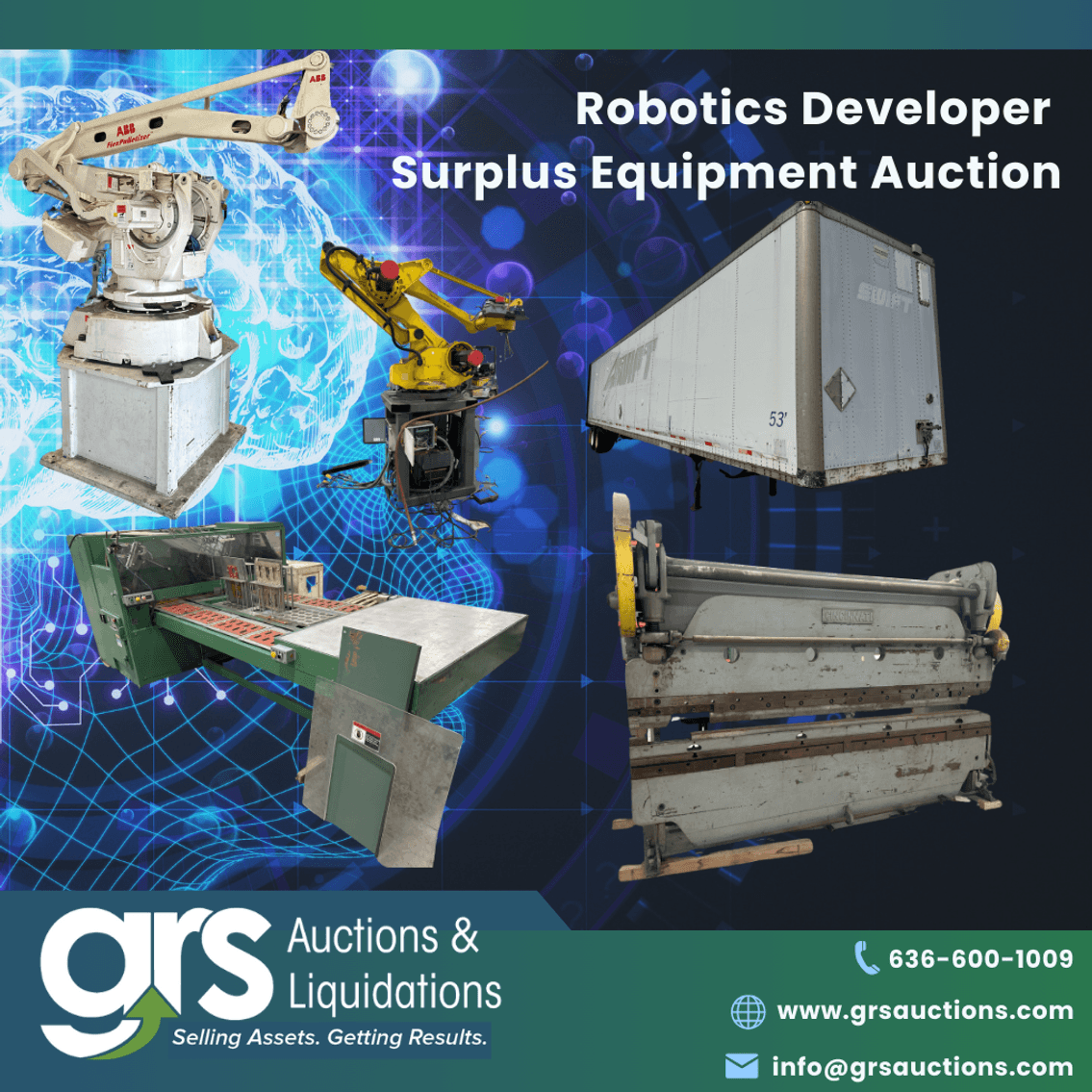 Robotics, Packaging & Sheet Metal Fabrication - Surplus Auction