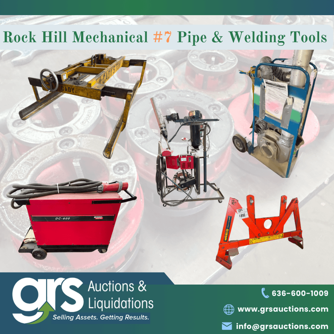 Rock Hill Mechanical Online Auction #7 - Pipe & Welding Tools