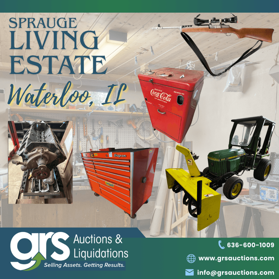 Sprague Living Estate Auction -  Corvette Parts, Tools, Motors and Sporting
