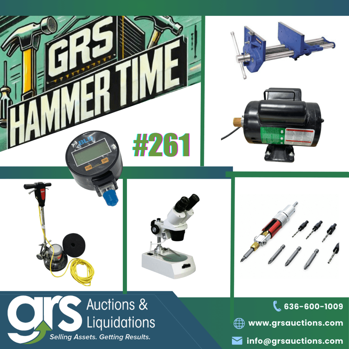 Hammer Time Auction #261 - Laboratory Equipment, Industrial Tools & Safety Supplies