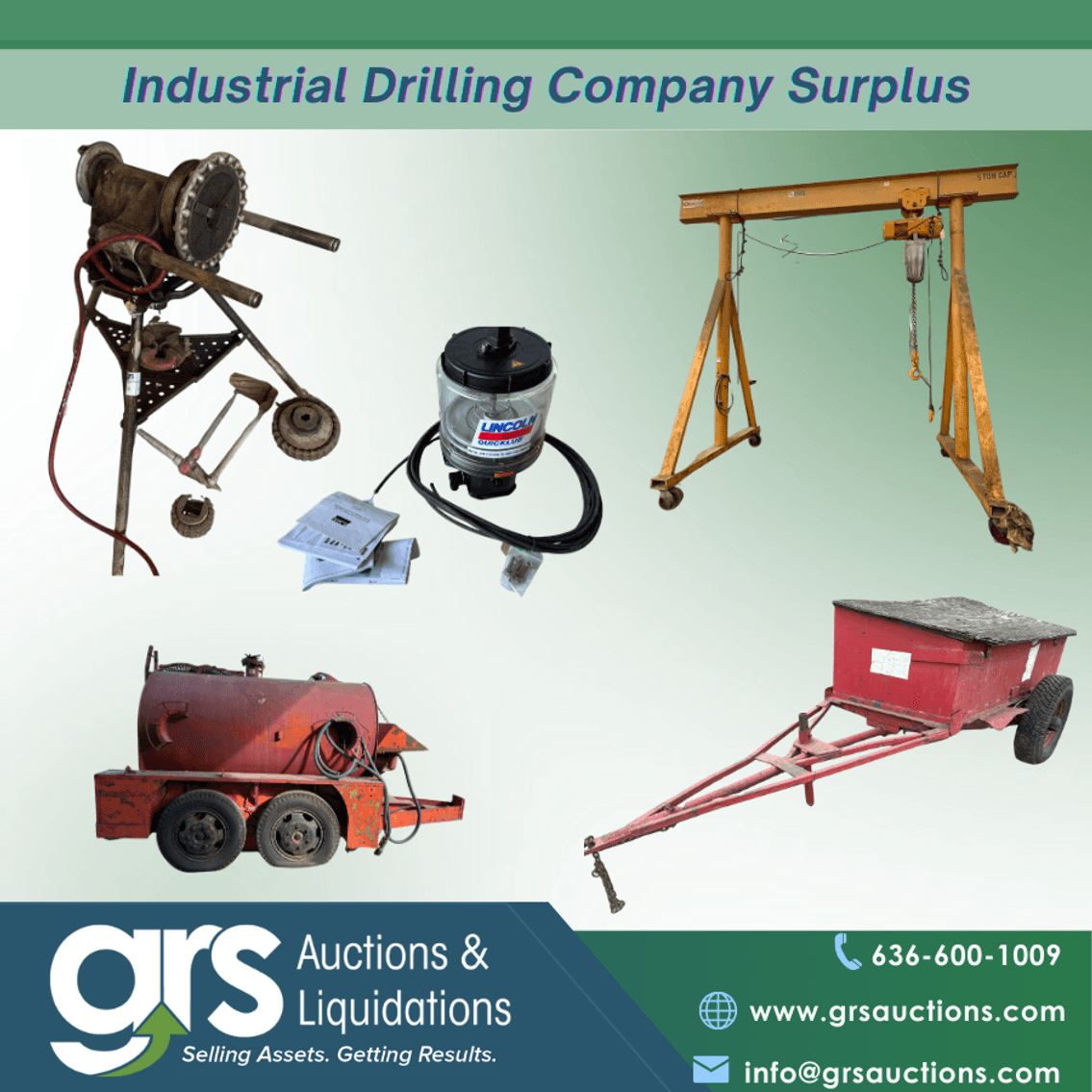 Industrial Drilling Equipment & Construction Materials Surplus