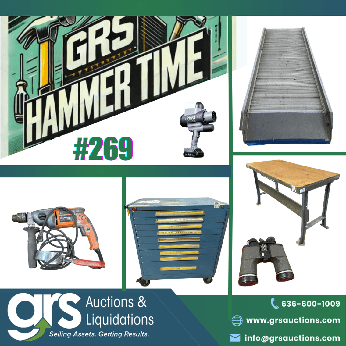 Hammer Time Online Auction #269: Where do you shop for discount Tools and equipment?