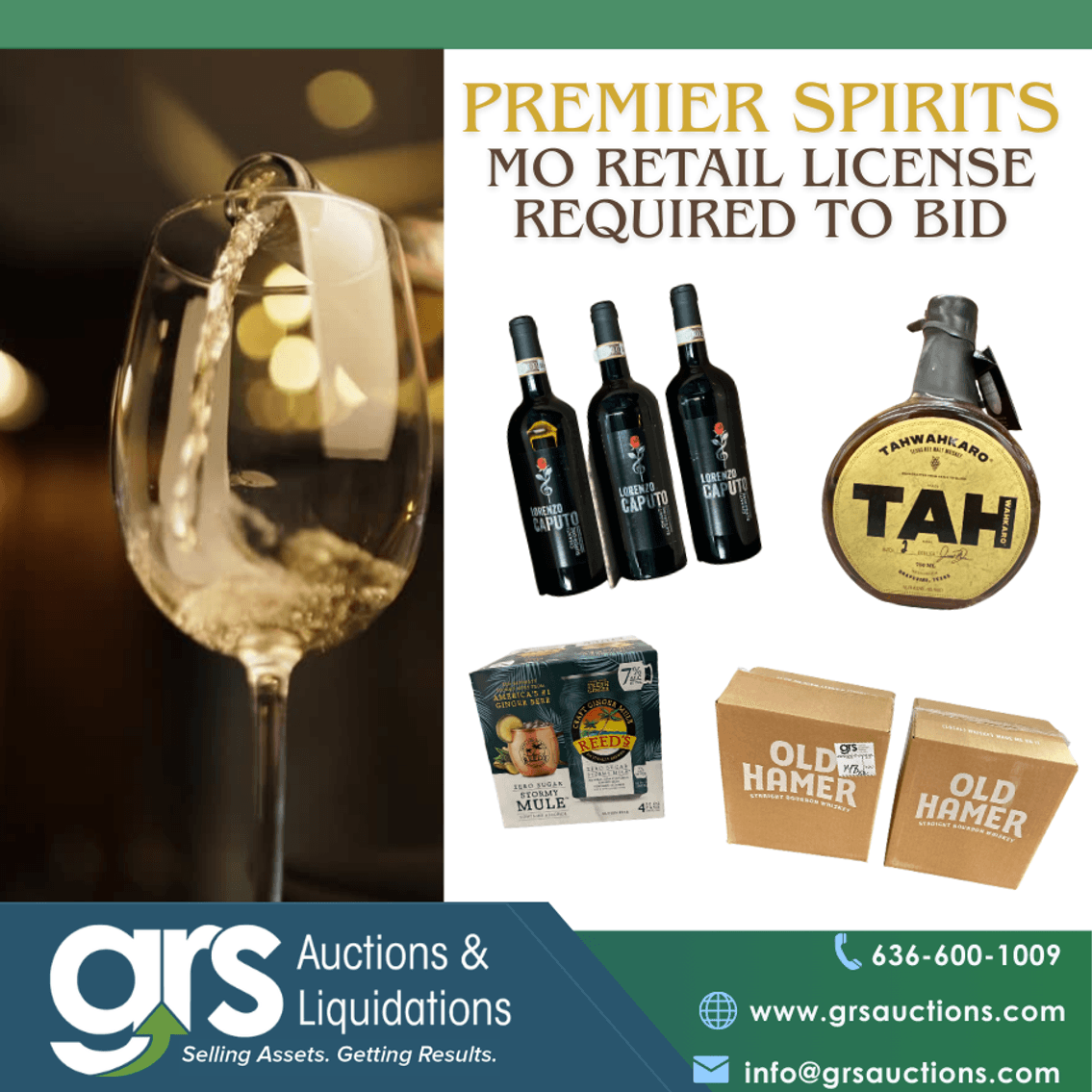 Premier Spirits - MO Retail Liquor License Required to Bid!