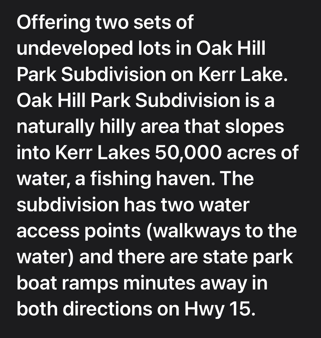 Image for KERR LAKE UNDEVELOPED LOTS