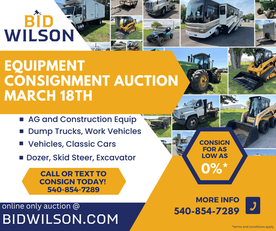 Image for March 2026 ONLINE ONLY Equipment Consignment Auction