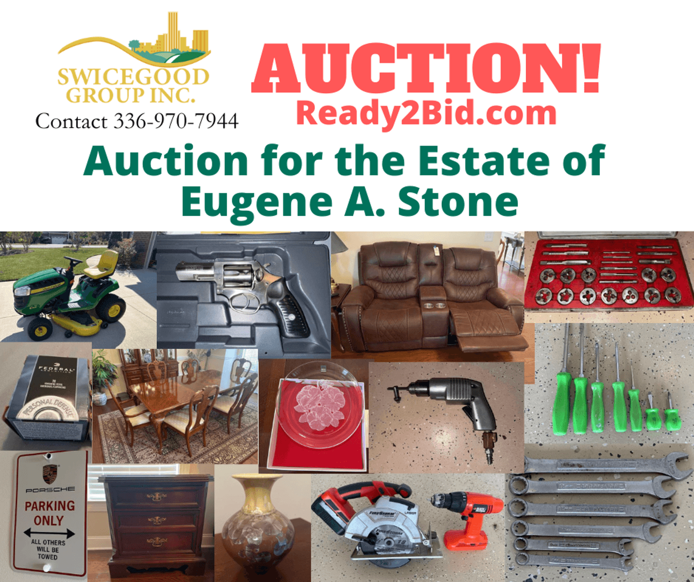 Auction for the Estate of Eugene A. Stone, Deceased