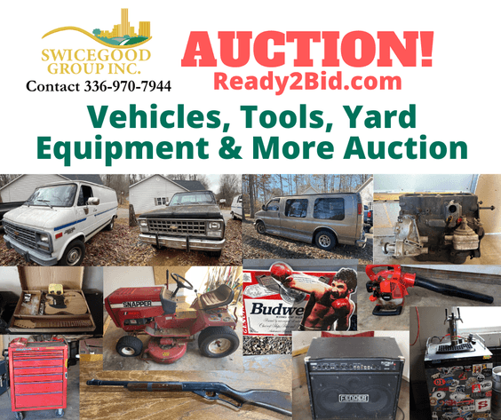 Image for Vehicles, Tools, Yard Equipment and More Auction