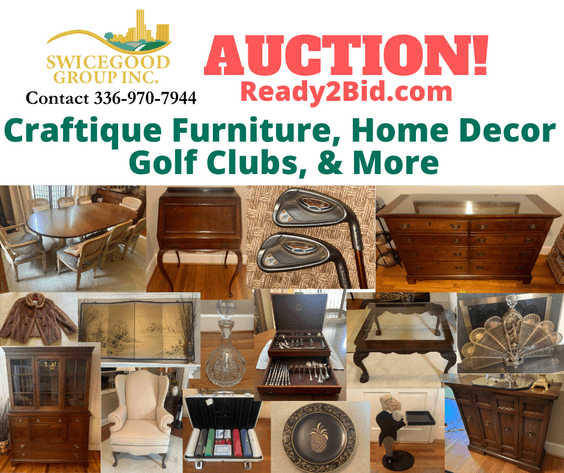Image for Craftique Furniture, Home Decor, Golf Clubs, & More Auction