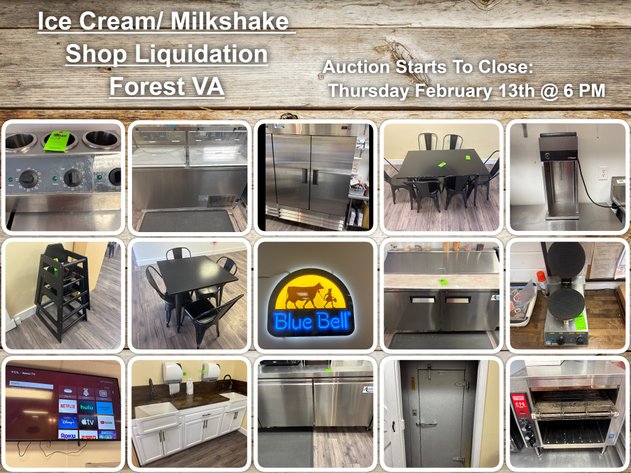 Image for Ice Cream/ Milkshake Bar Liquidation Auction  Forest Va