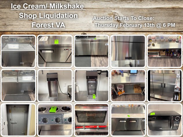 Image for Ice Cream/ Milkshake Bar Liquidation Auction  Forest Va
