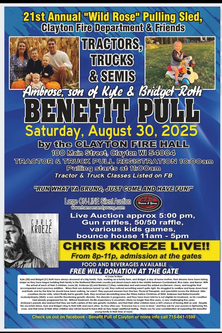 Image for 2025 Clayton Benefit Pull - Clayton, WI