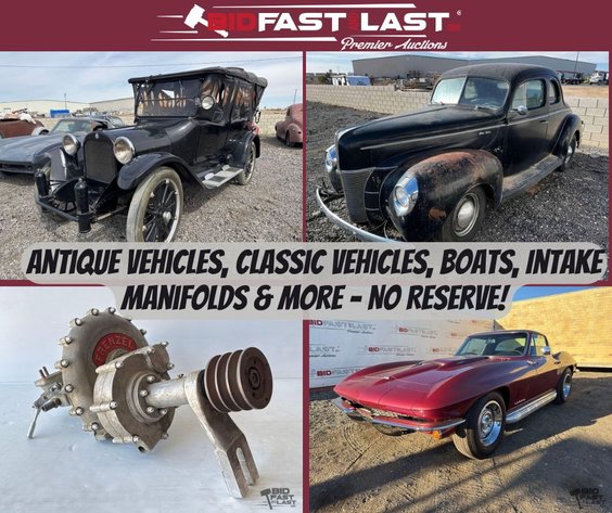 Image for Antique Vehicles, Classic Vehicles, Boats, Intake Manifolds & More – No Reserve!