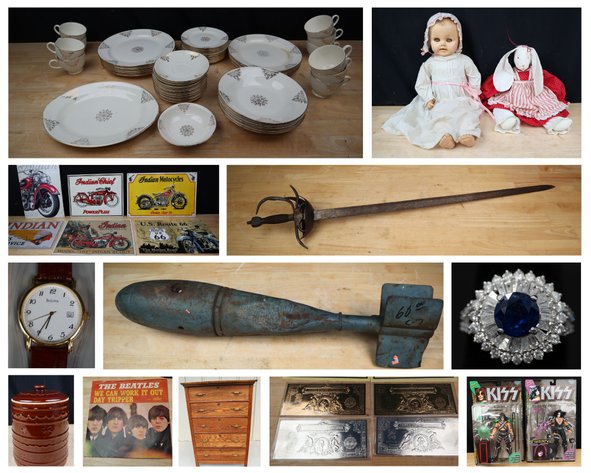 Image for July Gallery Auction - Vintage and Antique Collectibles, Furniture, Vintage Toys and Dolls, Jewelry, Tools, Art and More!