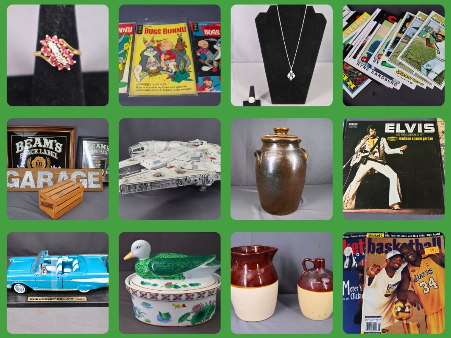 Image for March 2025 Gallery Auction. Estate Jewelry, Vintage Collectibles, Furniture, Glassware and More!