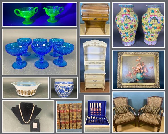 Image for Vintage and Antique Furniture, Fenton Glass, Home Decor, Framed Artwork, and More!